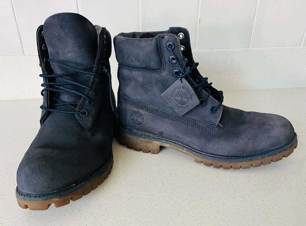 Timberland Men’s Premium 6-Inch Waterproof Boots Navy Size 8M